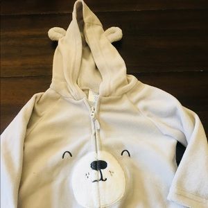 Bear zip up sweater for baby ‘unisex’